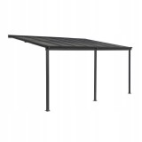 Terasová pergola ke zdi - hliníková - šedá - Nea II 4,3x3m GRINDI IN THE GARDEN - 2