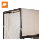 Zahradní houpací lehátko se stříškou - šedé - Sumba I - 236x180x210 GRINDI - 8