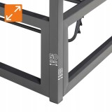 Zahradní pergola - lehátko se stříškou - šedá - Werula I - 195x195x195 GRINDI - 8