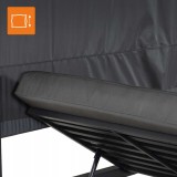 Zahradní pergola - lehátko se stříškou - šedá - Werula I - 195x195x195 GRINDI - 7