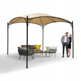 Zahradní altán - ocelový - béžový - RINIA 3x3m GRINDI - 2