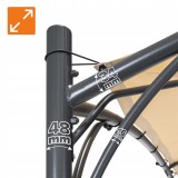 Zahradní altán - ocelový - béžový - RINIA 3x3m GRINDI - 5