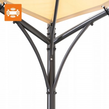 Zahradní altán - ocelový - béžový - RINIA 3x3m GRINDI - 9