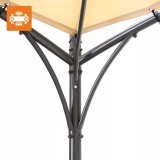 Zahradní altán - ocelový - béžový - RINIA 3x3m GRINDI - 9