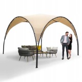 Zahradní altán - ocelový - béžový - SIMI 3,8x3,8m GRINDI - 3