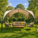 Zahradní altán - ocelový - béžový - SIMI 3,8x3,8m GRINDI - 7