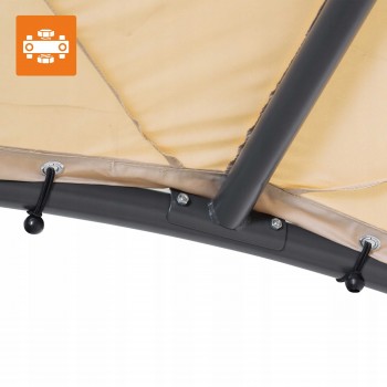 Zahradní altán - ocelový - béžový - SIMI 3,8x3,8m GRINDI - 9