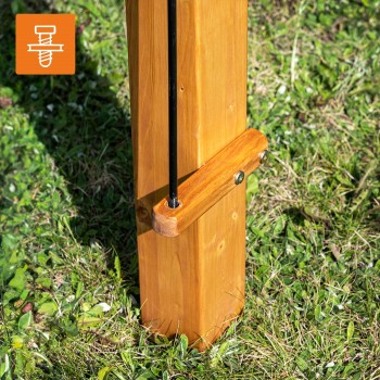 Dřevěná zahradní pergola s posuvnou střechou - Moha I - 3,2x3,1m GRINDI - 7