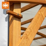 Dřevěná zahradní pergola s posuvnou střechou - Moha I - 3,2x3,1m GRINDI - 8