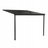 Terasová pergola ke zdi - hliníková - šedá - Nea I 3,1x3m GRINDI IN THE GARDEN - 2