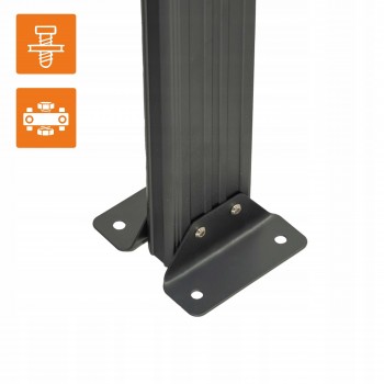 Terasová pergola ke zdi - hliníková - šedá - Nea I 3,1x3m GRINDI IN THE GARDEN - 6