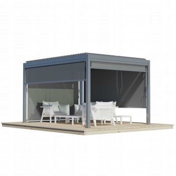 Vertikální roleta pro pergolu Kea - šedá GRINDI IN THE GARDEN - 2