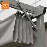 Zahradní terasová pergola - ocelová - šedá - Irda III 4x4m GRINDI IN THE GARDEN - 10