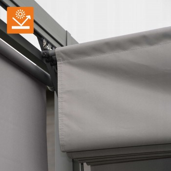 Zahradní terasová pergola - ocelová - šedá - Irda III 4x4m GRINDI IN THE GARDEN - 12