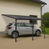 Terasová pergola ke zdi - hliníková - šedá - Nea II 4,3x3m GRINDI IN THE GARDEN - 5