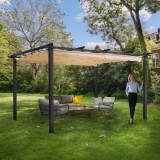 Zahradní terasová pergola - hliníková - béžová - Milos II 3x4m GRINDI IN THE GARDEN - 5