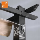 Zahradní terasová pergola - hliníková - béžová - Milos II 3x4m GRINDI IN THE GARDEN - 6