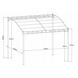 Zahradní terasová pergola - kovová - béžová - Andros 2,5x3m GRINDI IN THE GARDEN - 3