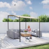 Zahradní terasová pergola - kovová - béžová - Andros 2,5x3m GRINDI IN THE GARDEN - 4