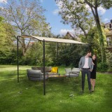 Zahradní terasová pergola - kovová - béžová - Andros 2,5x3m GRINDI IN THE GARDEN - 5