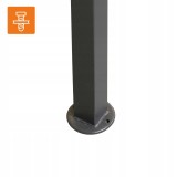 Zahradní terasová pergola - kovová - béžová - Andros 2,5x3m GRINDI IN THE GARDEN - 7