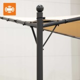 Zahradní terasová pergola - kovová - béžová - Ikaria - 3,5x3,5m GRINDI IN THE GARDEN - 9