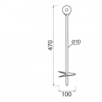 Kotva k zavrtání do země 470x100 - KWZ GRUNDLINE - 4