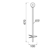 Kotva k zavrtání do země 470x100 - KWZ GRUNDLINE - 4