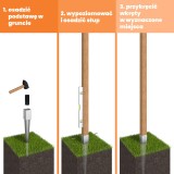 Patka sloupku – k zaražení nastavitelná - PSGR GRUNDLINE - 3