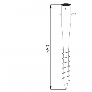 Patka sloupku- šroubovací do zeme - PWG GRUNDLINE - 7