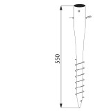 Patka sloupku- šroubovací do zeme - PWG GRUNDLINE - 7