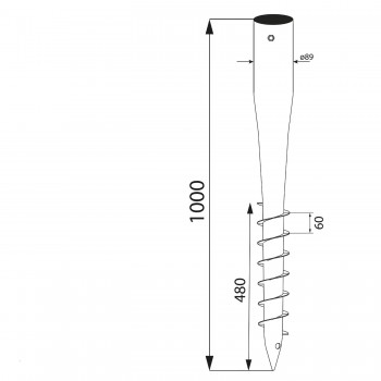 Základna sloupku - šroubovaná do země - PWG GRUNDLINE - 8