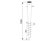 Základna sloupku - šroubovaná do země - PWG GRUNDLINE - 8