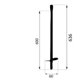 Kotva k zavrtání do země s maticí - PWT černá GRUNDLINE - 5