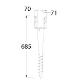 Zemní vrut patka - PWU GRUNDLINE - 7
