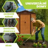 Zahradní domek na nářadí - kovový - imitace dřeva - Arbor I - 152x193x203 GRINDI IN THE GARDEN - 3