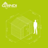 Zahradní domek na nářadí - kovový - imitace dřeva - Arbor II - 195x236x209 GRINDI IN THE GARDEN - 5