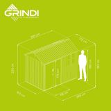 Zahradní domek na nářadí - kovový - Betula - 172x259x229 GRINDI IN THE GARDEN - 5