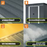 Zahradní domek na nářadí - kovový - Ribes II - 236x238x202 GRINDI IN THE GARDEN - 4