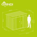 Zahradní domek na nářadí - kovový - Ribes II - 236x238x202 GRINDI IN THE GARDEN - 5