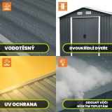 Zahradní domek na nářadí - kovový - Sorbus II - 174x236x206cm GRINDI IN THE GARDEN - 4