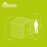 Zahradní domek na nářadí - kovový - Sorbus II - 174x236x206cm GRINDI IN THE GARDEN - 5