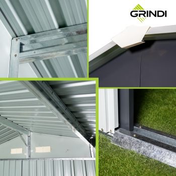 Zahradní domek na nářadí - kovový - Sorbus II - 174x236x206cm GRINDI IN THE GARDEN - 6