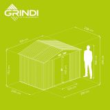 Zahradní domek na nářadí - kovový - Sorbus III - 238x301x214cm GRINDI IN THE GARDEN - 5