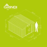 Zahradní domek na nářadí - kovový - Sorbus IV - 303x301x214 GRINDI IN THE GARDEN - 5