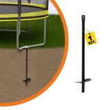 Kotva k zavrtání do země s maticí - PWT černá GRUNDLINE - 1