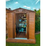 Zahradní domek na nářadí - kovový - imitace dřeva - Arbor I - 152x193x203 GRINDI IN THE GARDEN - 13