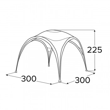 Zahradní párty stan - PE 3x3m - pavilon - Kore I