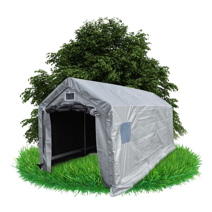 Garážový stan - PE 300x400x274 - šedý - NG 1 GRINDI - 1