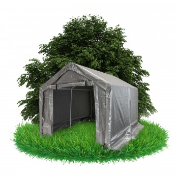 Garážový stan - PE 230x360x230 - šedý - NG 8